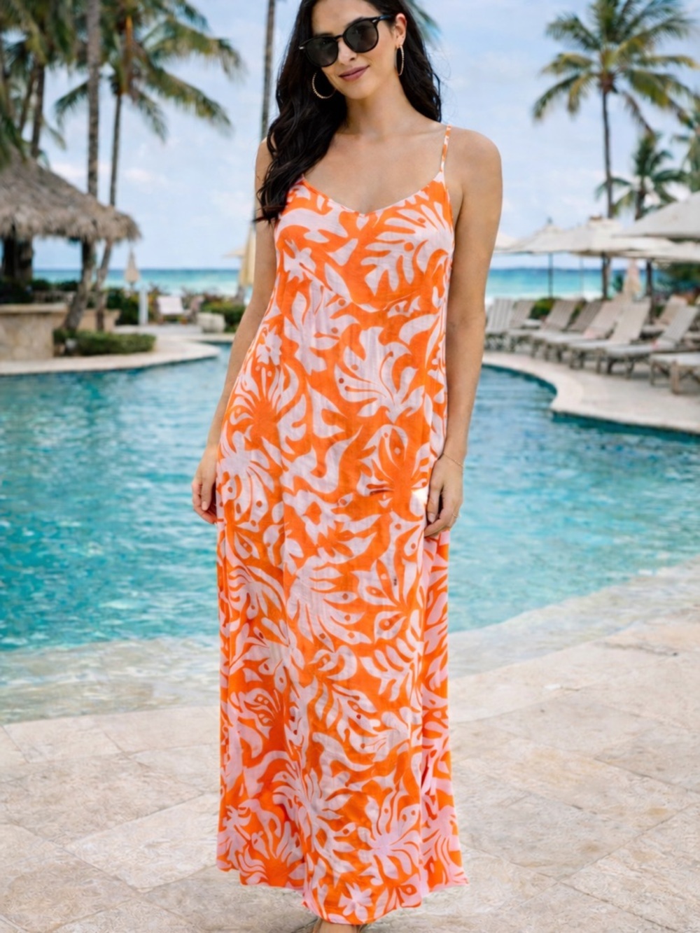 Rachel Zoe Linen Tropical Maxi Dress / Resort Cover-Up 🌴 NWT Size M